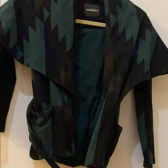 Monrow Printed Wrap Jacket Sz S